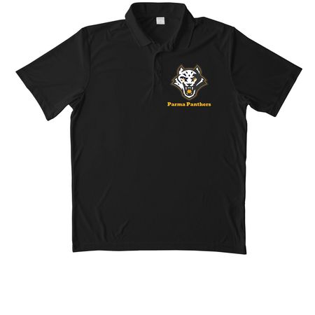 Parma Panthers, a Black Unisex Performance Polo