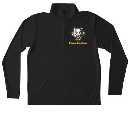 Parma Panthers, a Black Unisex Performance Quarter Zip Pullover