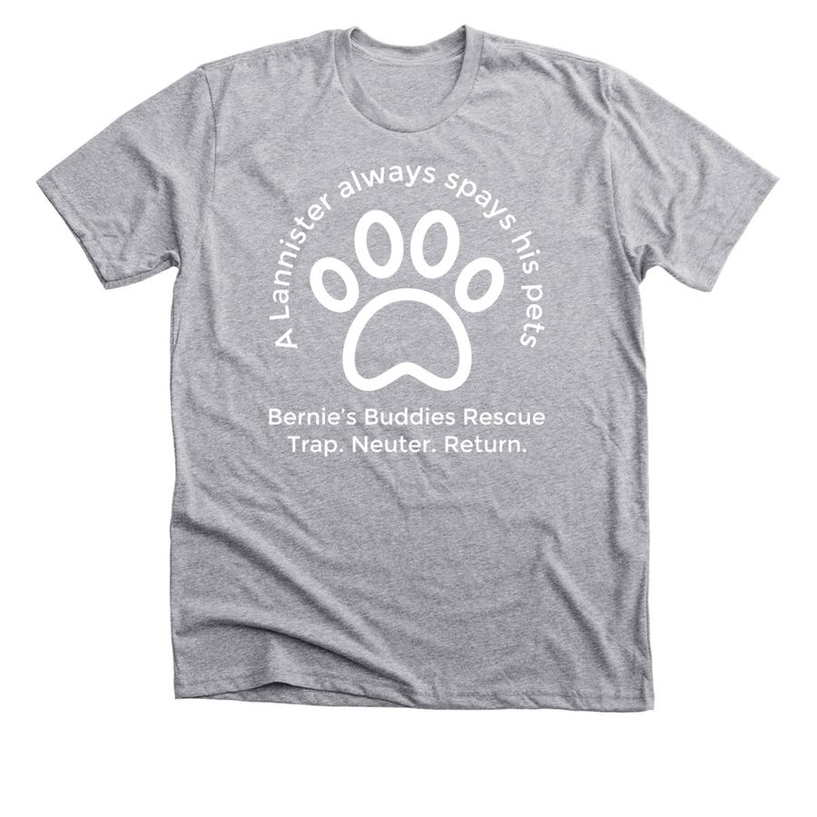 Bernie?s Buddies Rescue TNR, a Athletic Heather Premium Unisex Tee