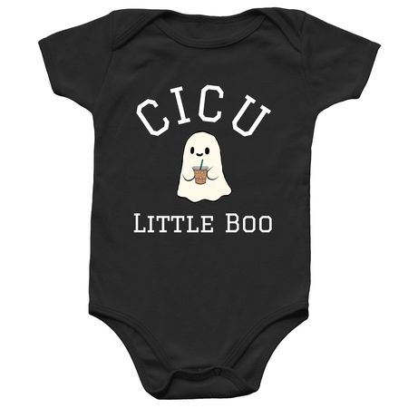 CICU Little Boo 2, a Black Infant Onesie