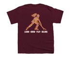 Classic, a Maroon Youth Unisex Tee (back-view)