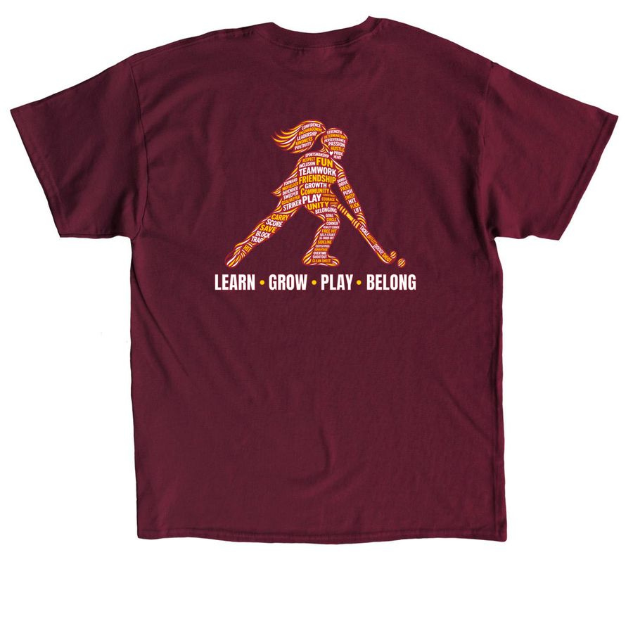 Classic, a Maroon Classic Unisex Tee (back-view)
