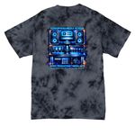 KMS Wave Rockers Tye Dye T's, a Black Crystal Tie Dye Tee (back-view)