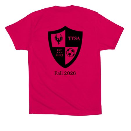 U14 Ross/Ross/D. Pace, a Fuchsia Premium Cotton Tee (back-view)
