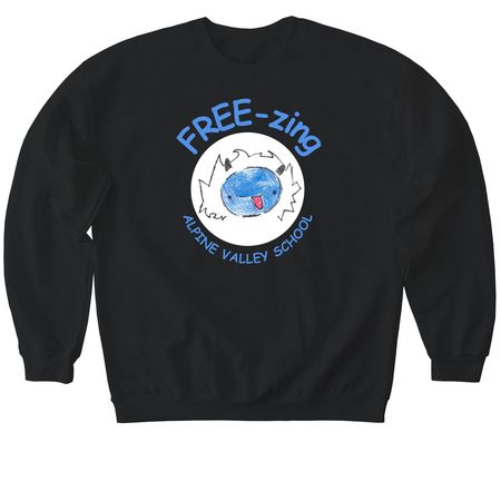 FREE-zing with Jonah Bobo, a Black Softstyle Crewneck Sweatshirt