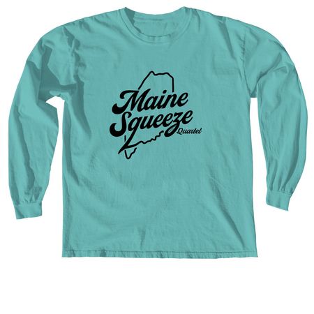 Maine Squeeze Black Logo, a Seafoam Comfort Colors Long Sleeve Tee