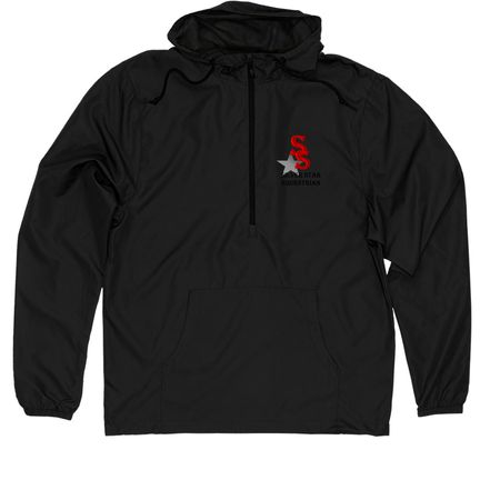 jacket, a Black Quarter-Zip Windbreaker