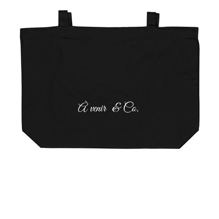 ? venir & Co. Totes, a Black Large Organic Cotton Tote Bag