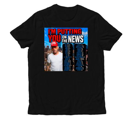 I'm Putting You on the News, a Deep Black Allmade Organic Cotton Unisex Tee
