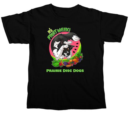 Fruit Week - Prairie Disc Dogs, a Black Comfort Colors Unisex Tee