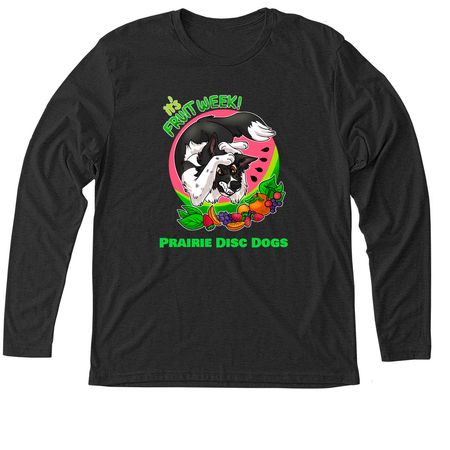 Fruit Week - Prairie Disc Dogs, a Vintage Black Triblend Long Sleeve Tee