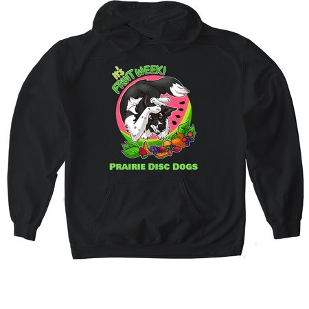 Fruit Week - Prairie Disc Dogs, a Black Gildan Softstyle Pullover Hoodie