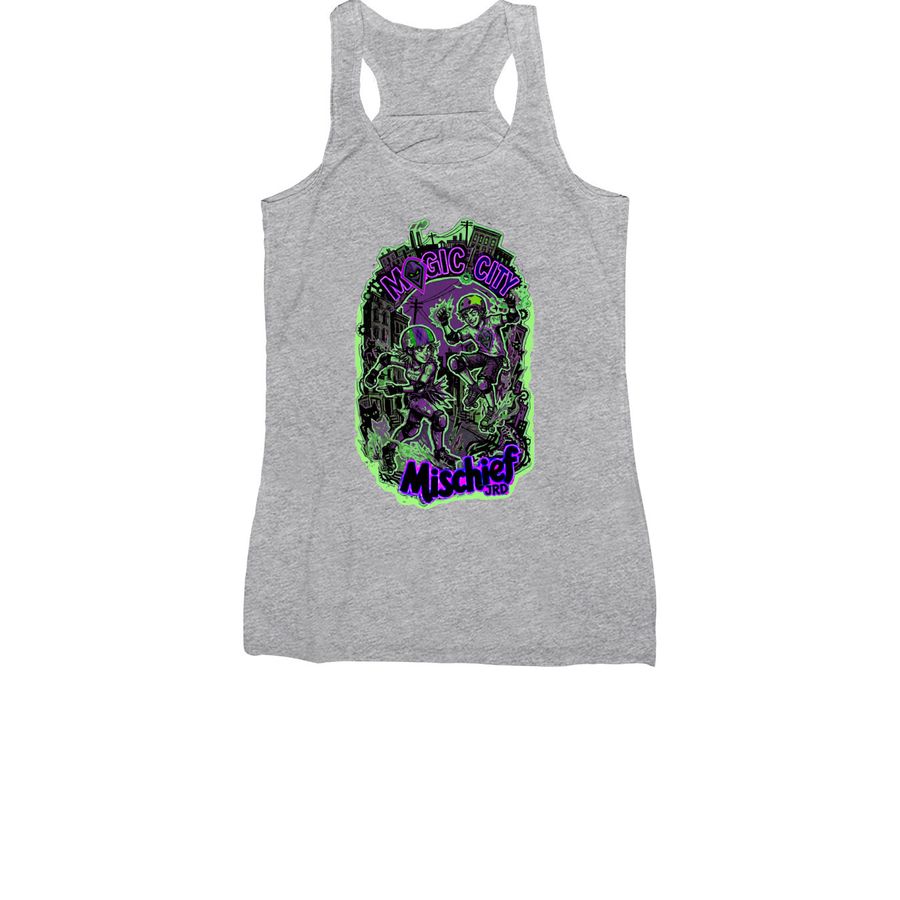 Magic city mischief, a Athletic Heather Women's Racerback