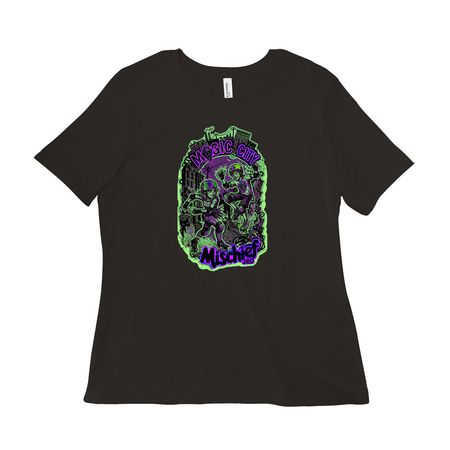 Magic city mischief, a Black Women?s Relaxed Cotton Tee