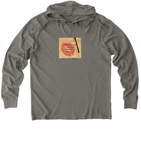 I'm so Hot, a Driftwood Grey Allmade Organic Cotton Mineral Dye Hoodie Tee