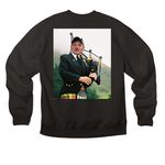 C Co HQ, a Black Premium Heavyweight Crewneck Sweatshirt (back-view)