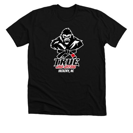 True Jiu-Jitsu, Hickory&nbsp;, a Solid Black Blend Premium Unisex Tee