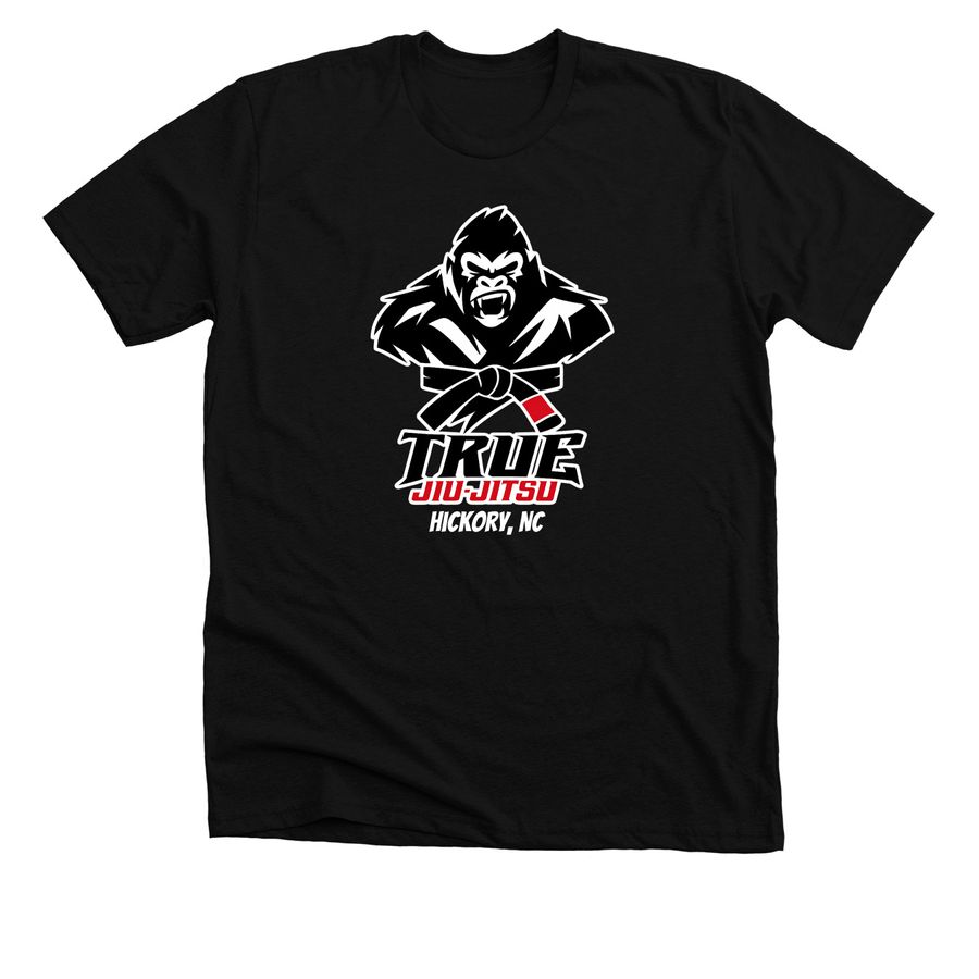 True Jiu-Jitsu, Hickory&nbsp;, a Solid Black Blend Premium Unisex Tee