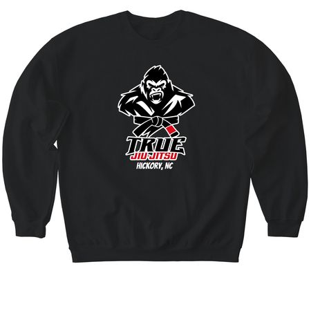 True Jiu-Jitsu, Hickory&nbsp;, a Black Softstyle Crewneck Sweatshirt