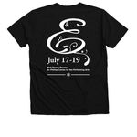 Disney's Frozen - Filigree - White Font, a Solid Black Blend Premium V-Neck Tee (back-view)