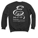Disney's Frozen - Filigree - White Font, a Black Crewneck Sweatshirt (back-view)