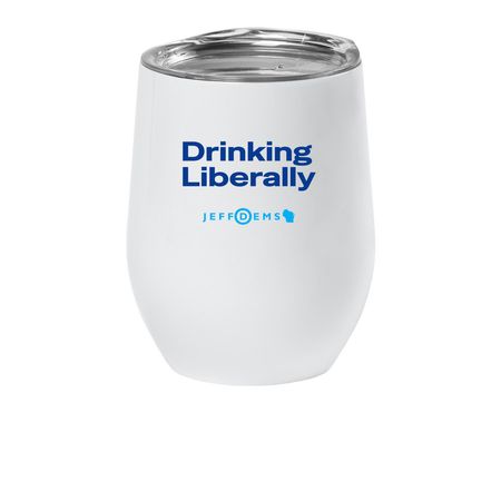 Drinking Liberally, a White Insulated Wine Cup
