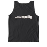 Vote with Pride (Dark), a Black Comfort Colors Tank Top (back-view)