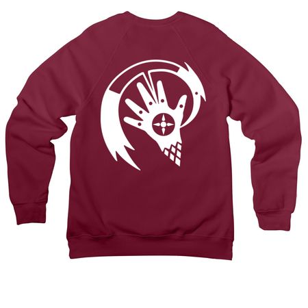 WWW Member Gear - HS Writing Contest, a Maroon Premium Raglan Crewneck Sweatshirt (back-view)