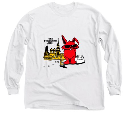 OFH3 Logo On Front, a White Classic Long Sleeve Tee