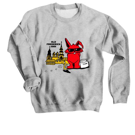 OFH3 Logo On Front, a Sport Grey Crewneck Sweatshirt