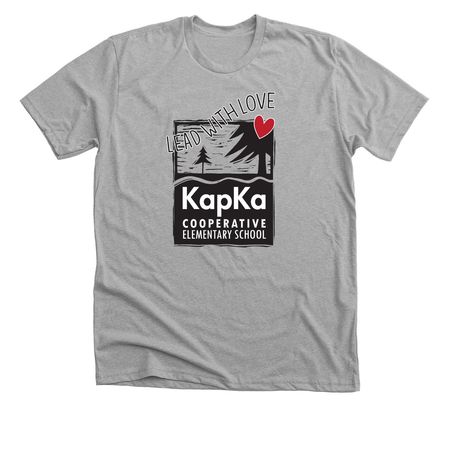 Lead With Love, a Athletic Heather Premium Unisex Tee