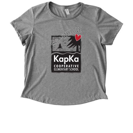 Lead With Love, a Aluminum Grey Allmade Eco Triblend Women?s Scoop Neck Tee