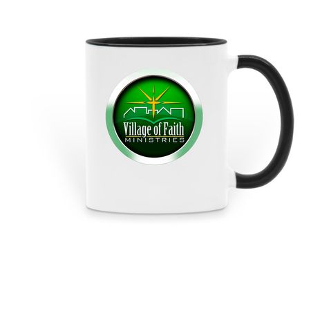 Village Mug, a Black Two-Tone Ceramic Mug