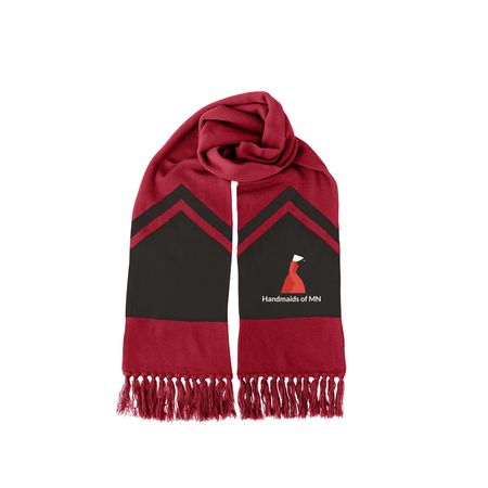 What's Your Red Line?, a Deep Red/ Black Two-Tone Gameday Scarf