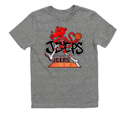 South Webster Basketball, a Aluminum Grey Allmade Youth Eco Triblend Tee