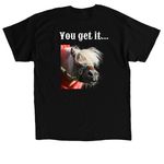 Dusty Is My Therapist, a Black Classic Unisex Tee (back-view)