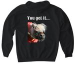 Dusty Is My Therapist, a Black Gildan Softstyle Pullover Hoodie (back-view)