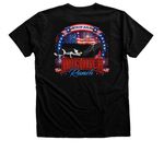 Rockin R Epic 4th Of July, a Black Heather Premium Unisex Tee (back-view)