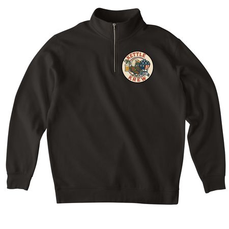 KETTLE KREW QUARTER ZIPS, a Black Midweight Quarter Zip Pullover