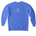 You'd Be Happier, a Flo Blue Comfort Colors Crewneck Sweatshirt (back-view)