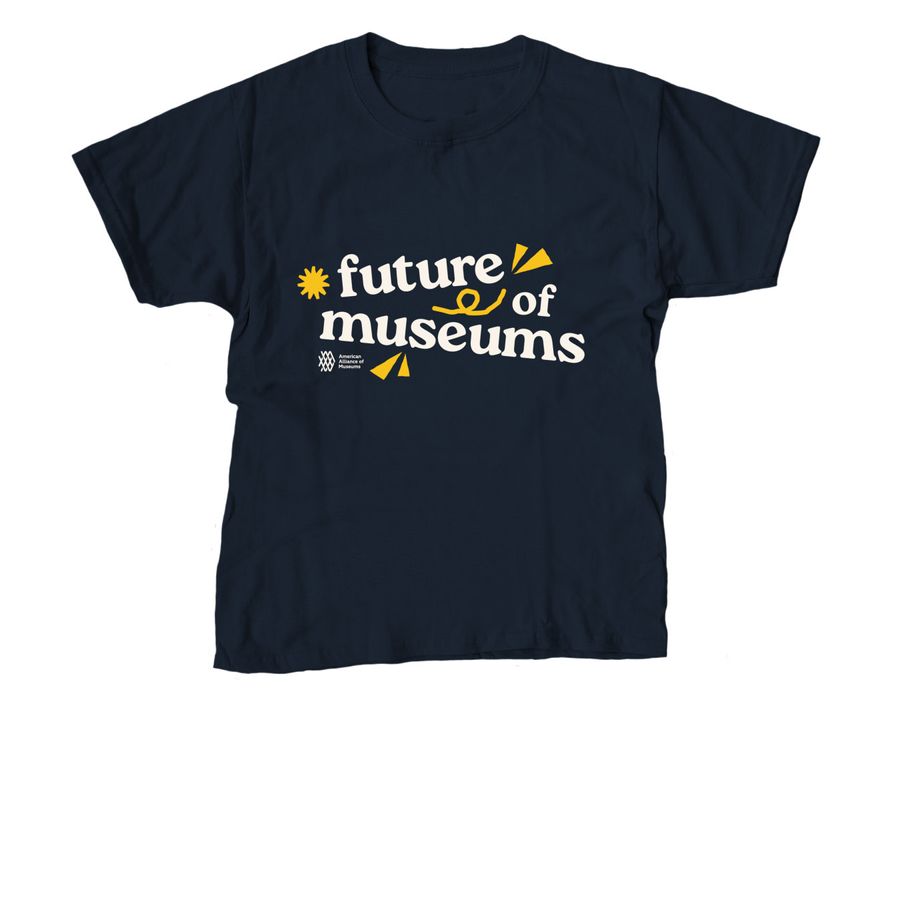 Future of Museums Youth Wear, a Navy Youth Unisex Tee