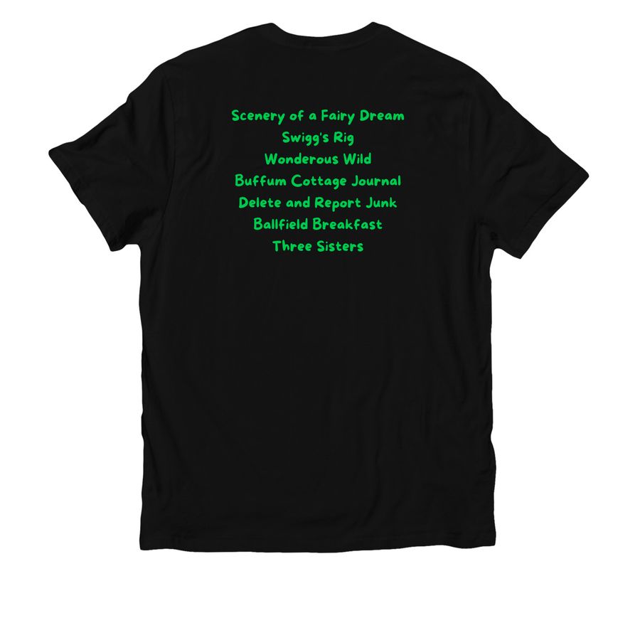 Wacky Canoe, a Deep Black Allmade Organic Cotton Unisex Tee (back-view)