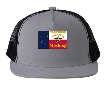 Classic Logo Hat, a Grey and Black Printed Trucker Hat