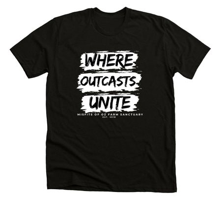 Outcasts Statement tee, a Black Heather Premium Unisex Tee