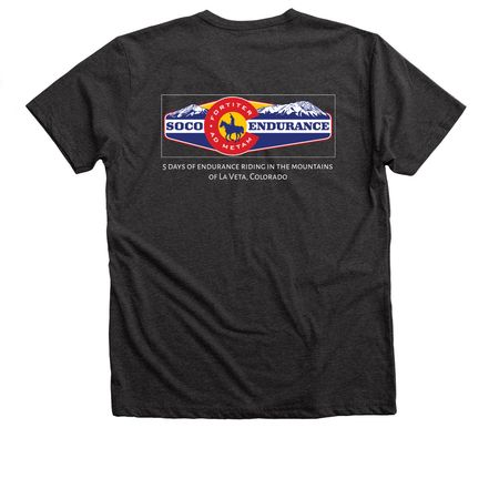 Spanish Peaks!, a Dark Grey Heather Premium V-Neck Tee