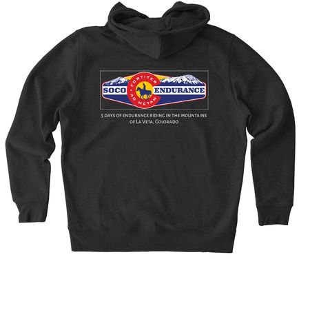 Spanish Peaks!, a Dark Heather Grey Stanley/Stella Unisex Cultivator 2.0 Zip Up Pullover Hoodie